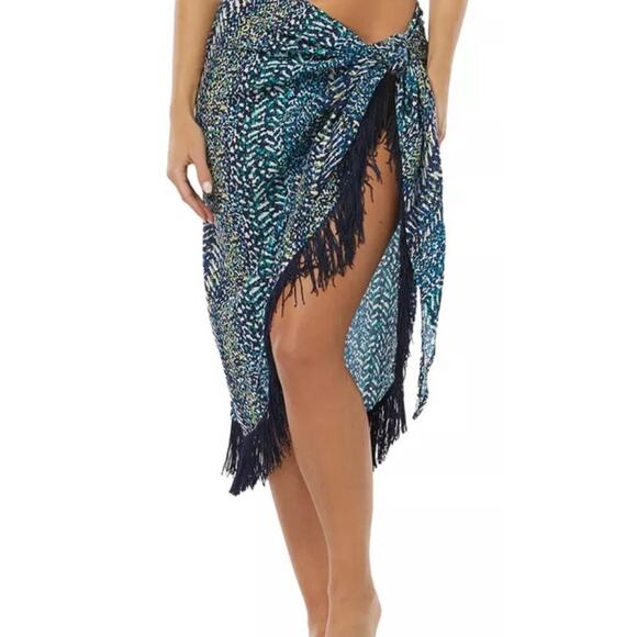 Vince Camuto Midnight Fringe Pareo Cover Up M/L NWT - Picture 1 of 10